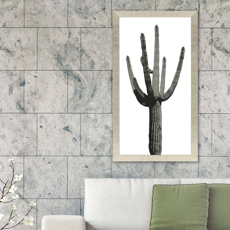 Saguaro I Framed Art Giclee Under Glass - Green