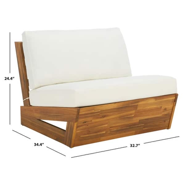 dimension image slide 1 of 2, SAFAVIEH Outdoor Patio Furniture Dune Lounge Chair (Set of 2) - 33"W x 34"D x 24"H