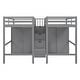 preview thumbnail 22 of 23, Double Loft Beds with Wardrobes and Staircase，Twin Size