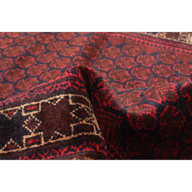 ECARPETGALLERY Hand-knotted Teimani Dark Navy Wool Rug - 2'11 x 5'0