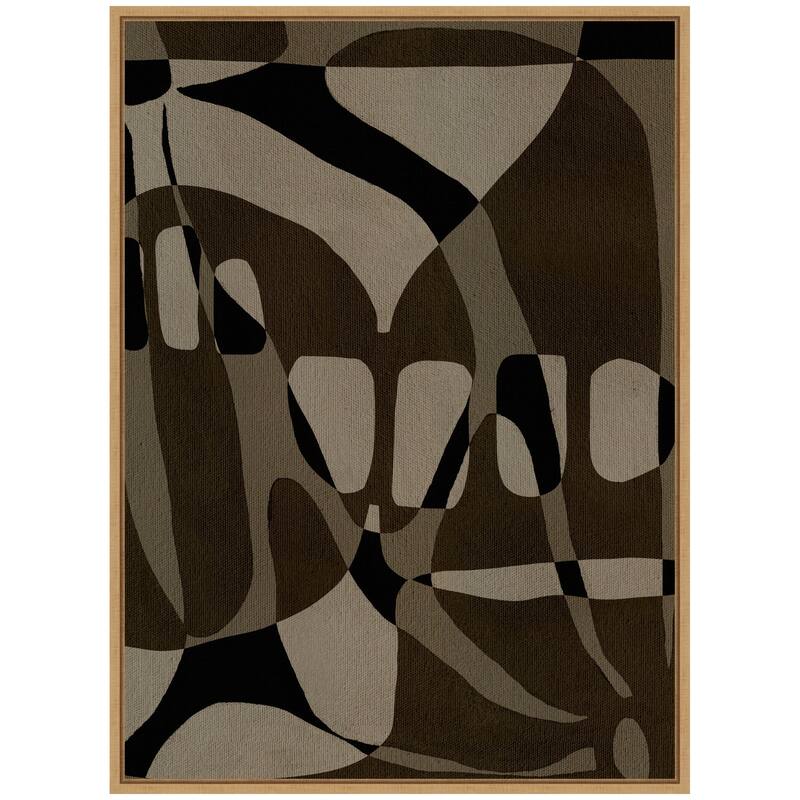 Kate and Laurel Sylvie Contour 1 Framed Canvas by Shatha Al Dafai