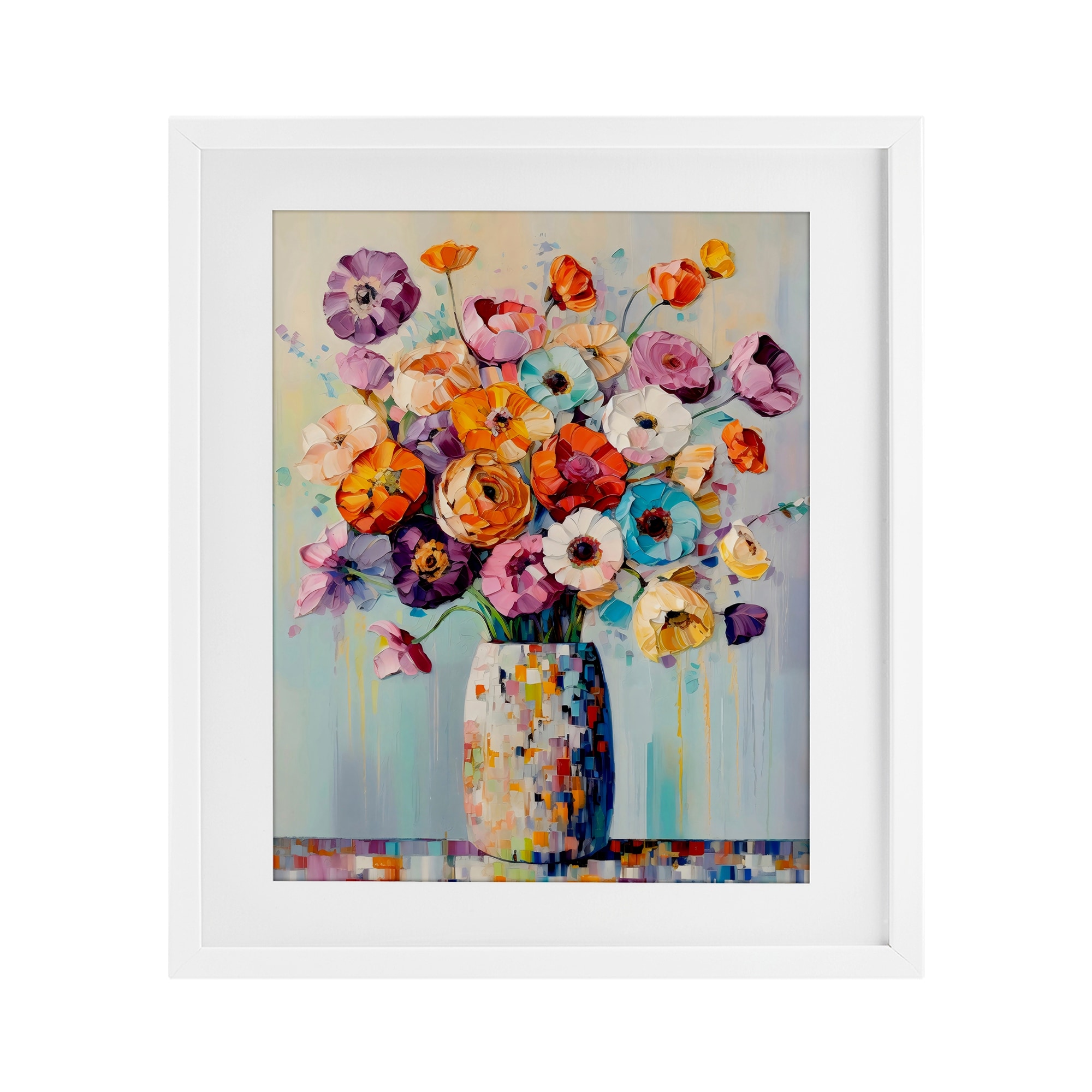 Stupell Colorful Bouquet Of Texture Under Glass Framed Design By Creative Studio