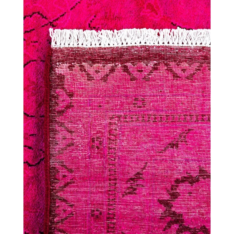 Contemporary Overdyed Wool Hand Knotted Area Rug - 6' 3" x 9' 0"