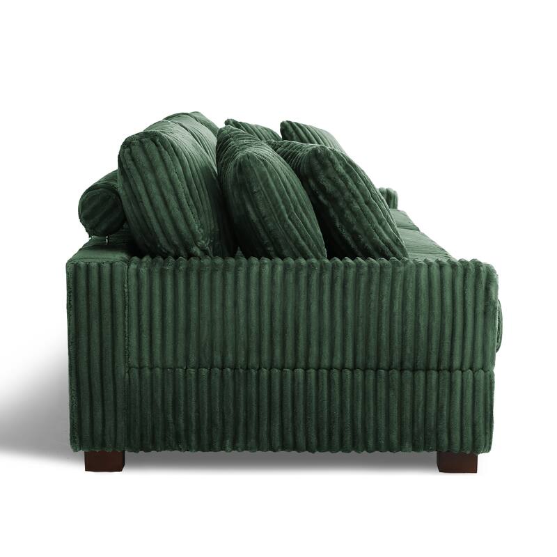 Modular Sectional Sofa Set with Adjustable Headrests and Ottomans