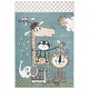preview thumbnail 6 of 13, SAFAVIEH Carousel Kids Stojana Animal Rug 4' x 6' - Ivory/Blue - Rectangle