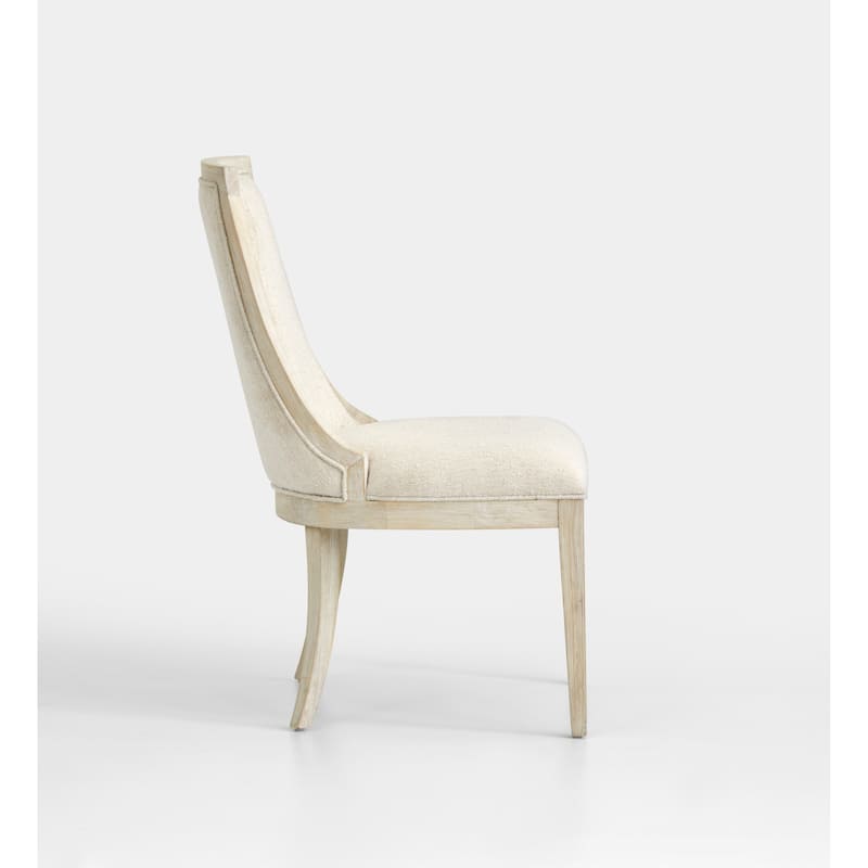 Magnussen Home Herringbone Ridge Clara Natural Upholstered Host Chair Two Pack - 23''W x 26.13''D x 38''H