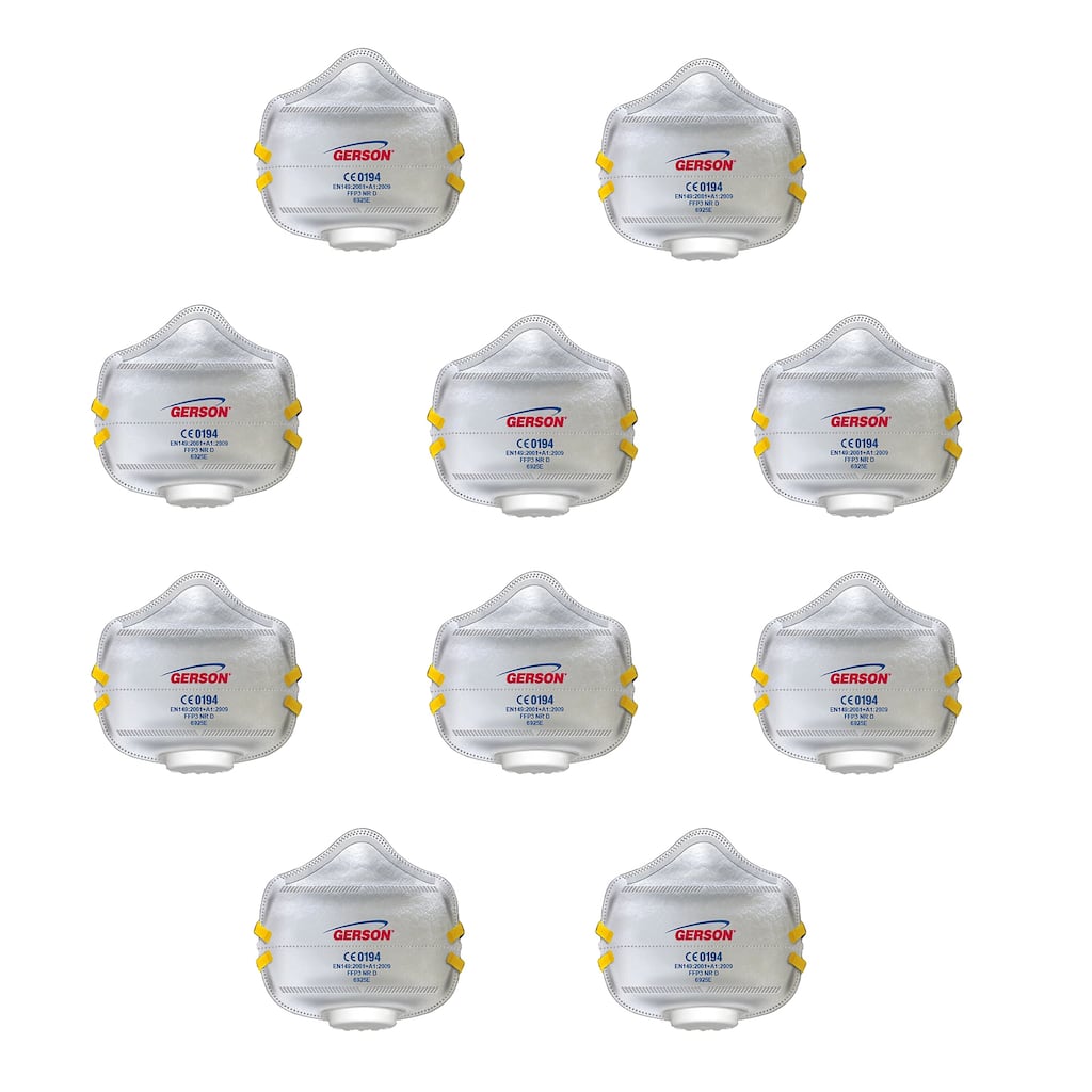 Gerson FFP3 N99 Face Masks With Valve - 10 Pack