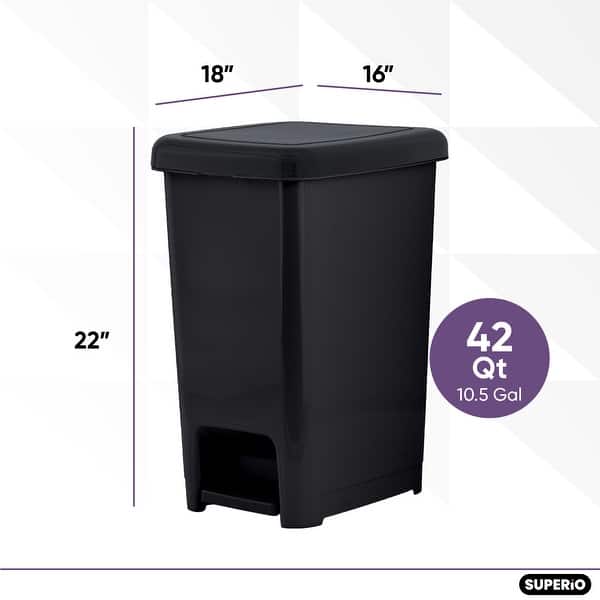 dimension image slide 2 of 5, 10.5 gal Slim Step Trash Can