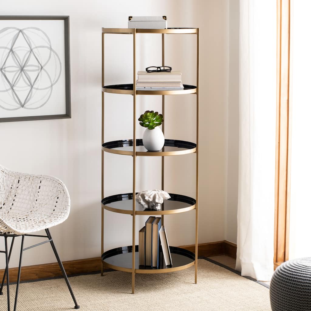 SAFAVIEH Syble Round 5-Tier Etagere - 20" x 20" x 53" - 20Wx20Dx53H