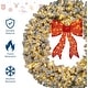 preview thumbnail 5 of 5, 36in Large Prelit Christmas Wreath with LED Lights, Snow Flocked Winter Wreath for Door, Fireplace, Indoor Outdoor - White