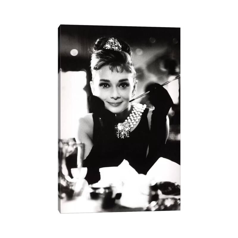 iCanvas "A Smiling Audrey Hepburn" by Radio Days Canvas Print