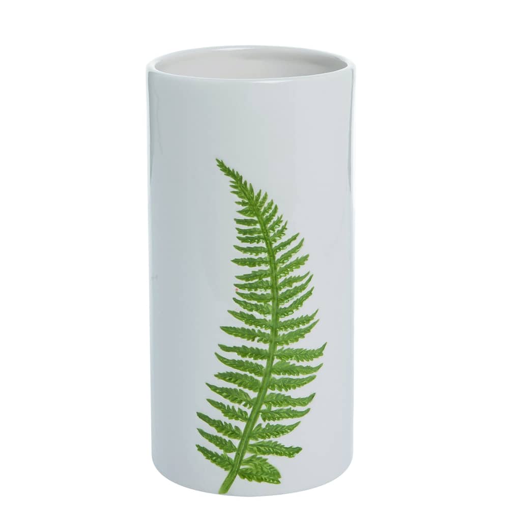 Transpac Multicolor Spring Single Fern Leaf Vase Dolomite 7.75 in.