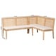 preview thumbnail 10 of 8, Kalimantan Bohemian Light Honey Rattan 2-Piece Banquette Set