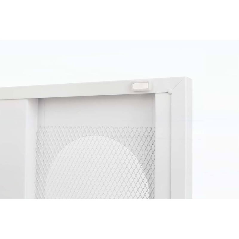 Minimalist Shoe Cabinet with Adjustable Mesh Doors