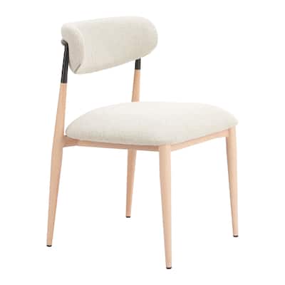 Equinox Armless Dining Chair Light Gray & Natural