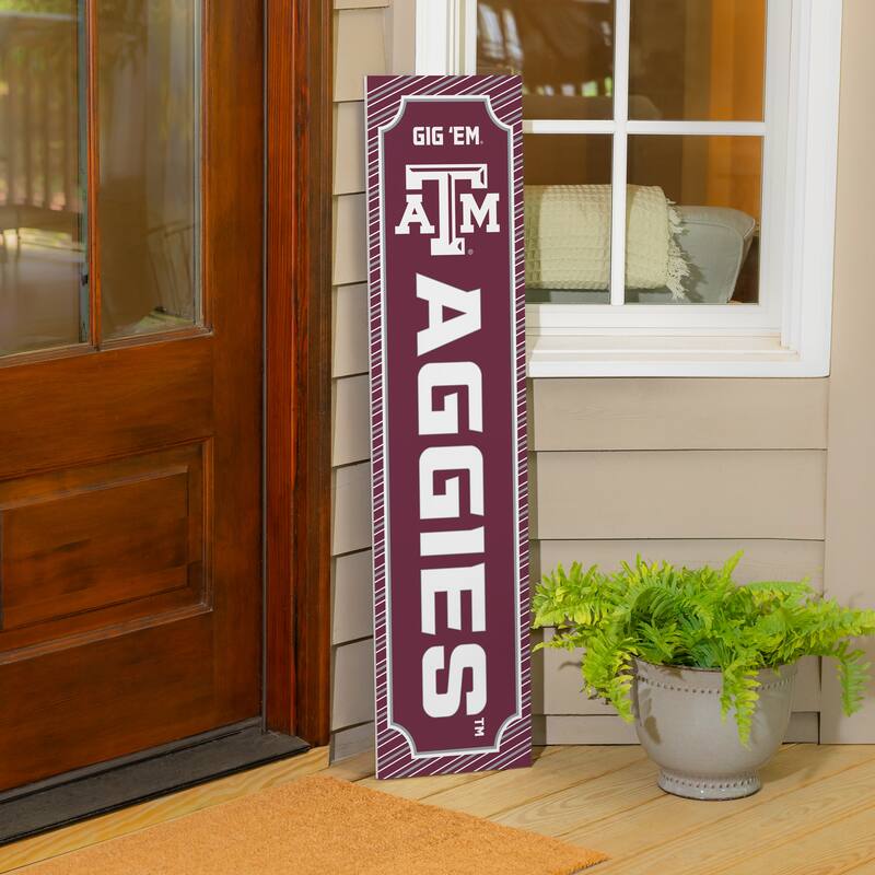 47" Double Sided Seasonal Porch Leaner, Texas A&M - 47" x 11.25"
