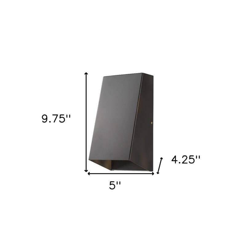 Decorative Antique Bronze Geometric Wall Sconce for Home Lighting - 4.25” x 5” x 9.75”