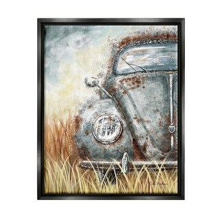 Stupell Vintage Car Country Field Framed Floater Canvas Wall Art Design ...