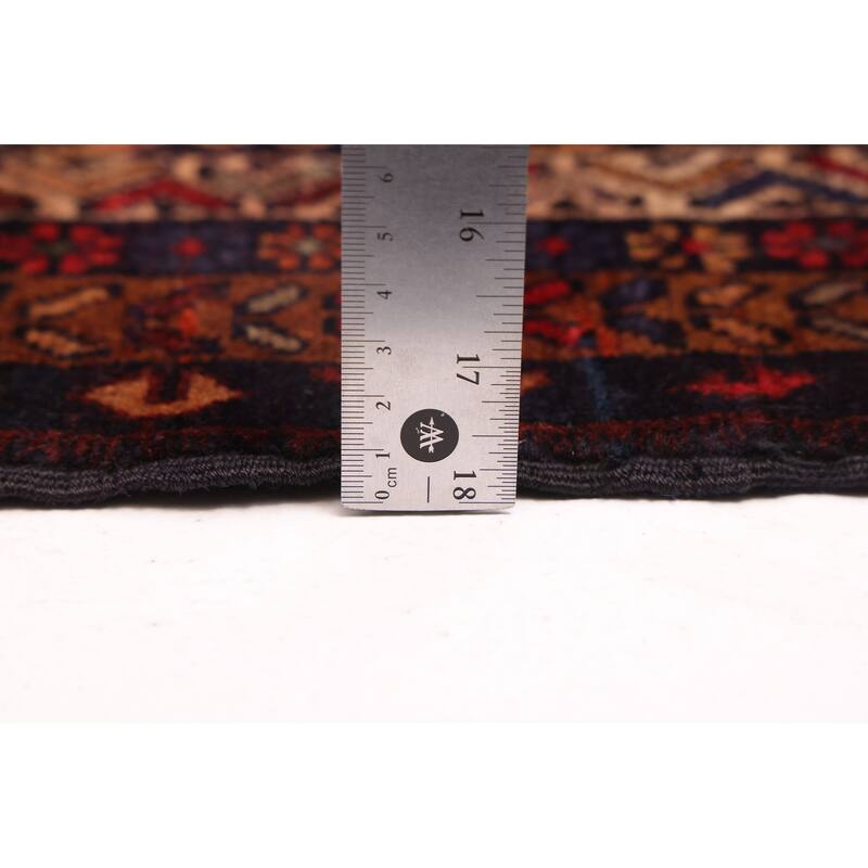 ECARPETGALLERY Hand-knotted Teimani Dark Navy Wool Rug - 3'8 x 5'7