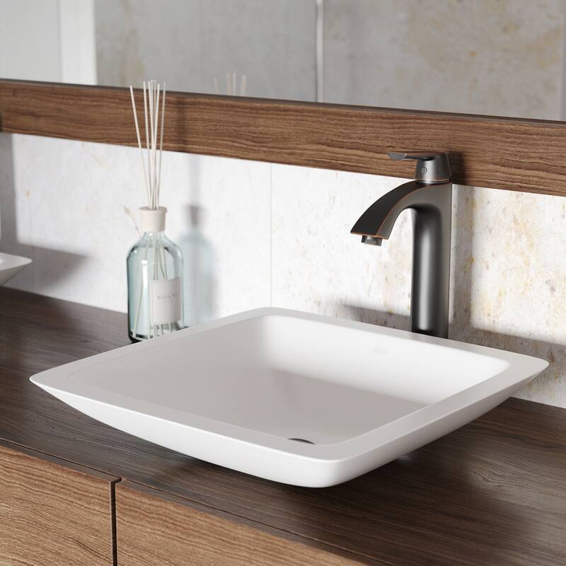 VIGO Linus 12" H Single Handle Single Hole Bathroom Vessel Faucet