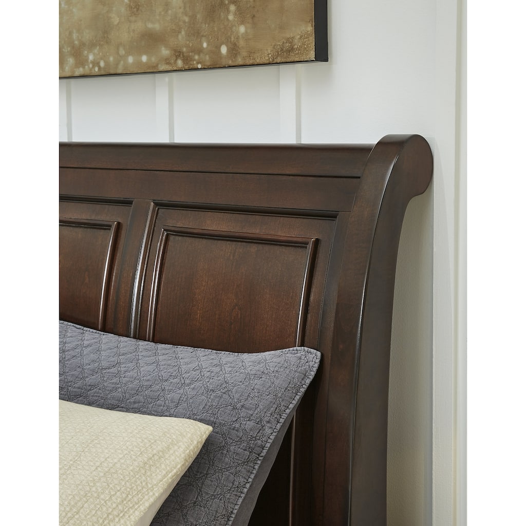Signature Design by Ashley Porter Dark Brown Sleigh Bed
