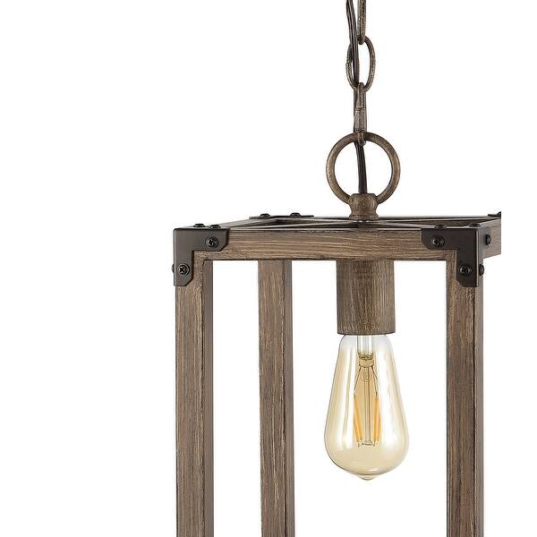 Magnolia 8 13 Adjustable Iron Rustic Farmhouse Led Pendant Brown By Jonathan Y On Sale Overstock 31452560