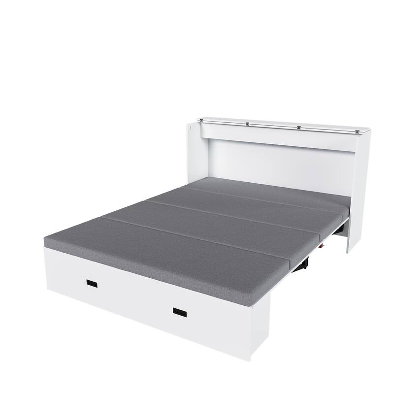 57" Murphy Bed with Storage & Charging Station