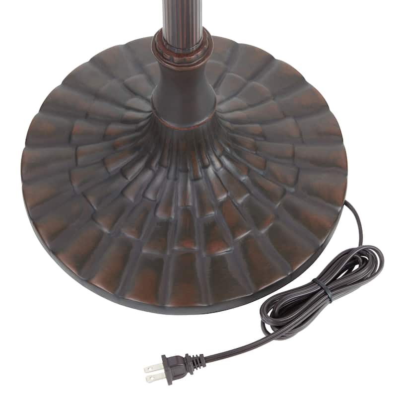 Victoria River of Goods Multicolor Stained Glass Dome Shade 64-Inch Floor Lamp - 18" x 18" x 64"