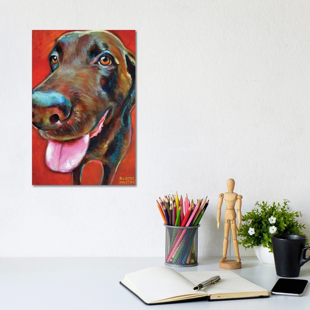 iCanvas "Chocolate Lab" by Robert Phelps Canvas Print