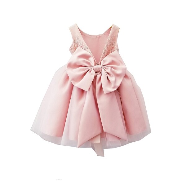 blush pink baby girl dress