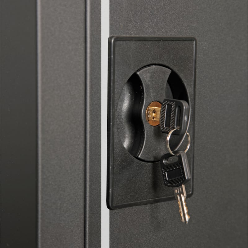 Metal Five Gun Locking Security Cabinet with Separate Ammunition Compartment