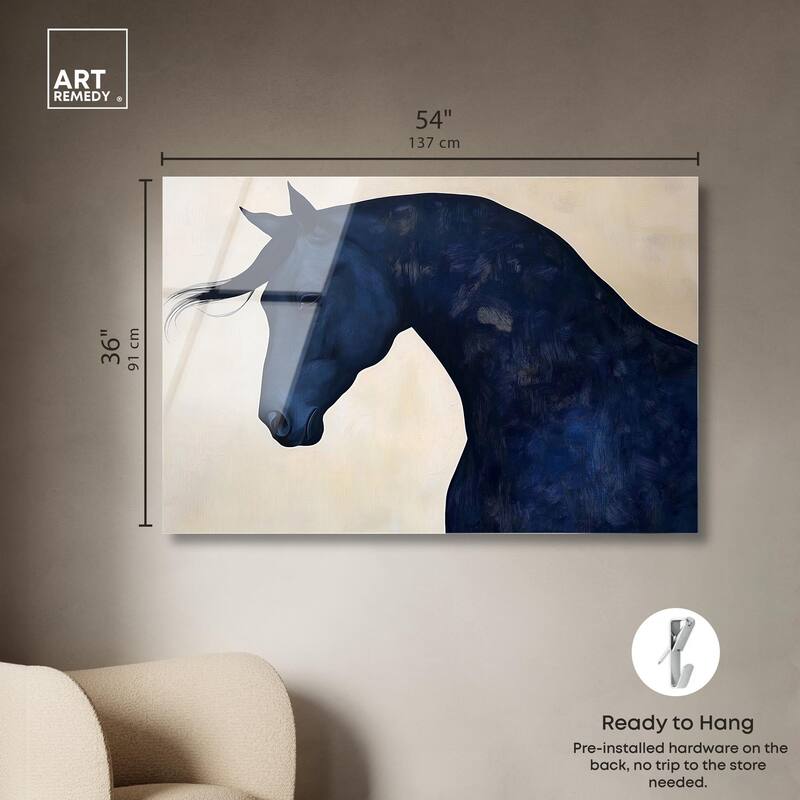 Blue Horse I Acrylic by Art Remedy, Ready to Hang