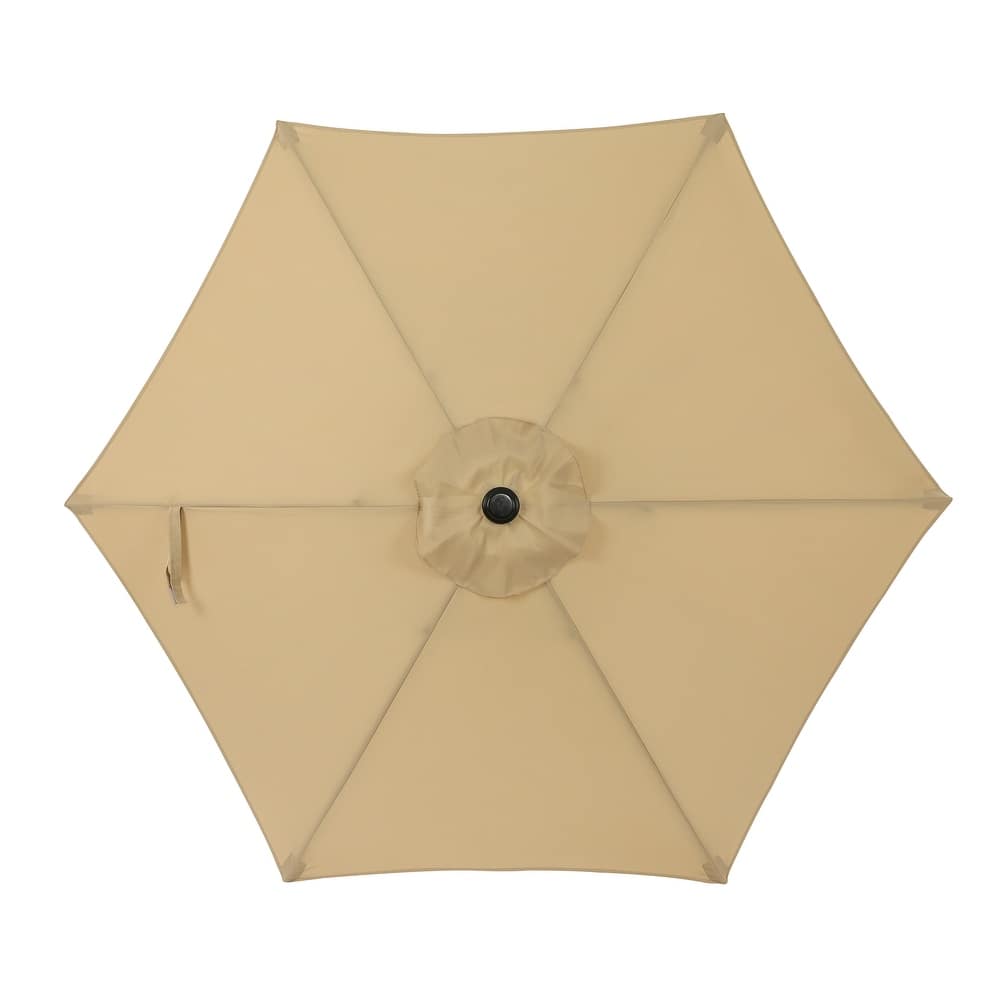 Island Umbrella Bistro 7.5-ft Hexagon Market Umbrella with Polyester Canopy
