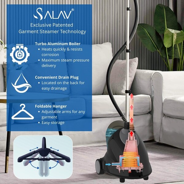 GARMENT STEAMER 衣類 スチーム GS18H GS18 Performance Full Size Steamer with Wheels – SALAV USA | True