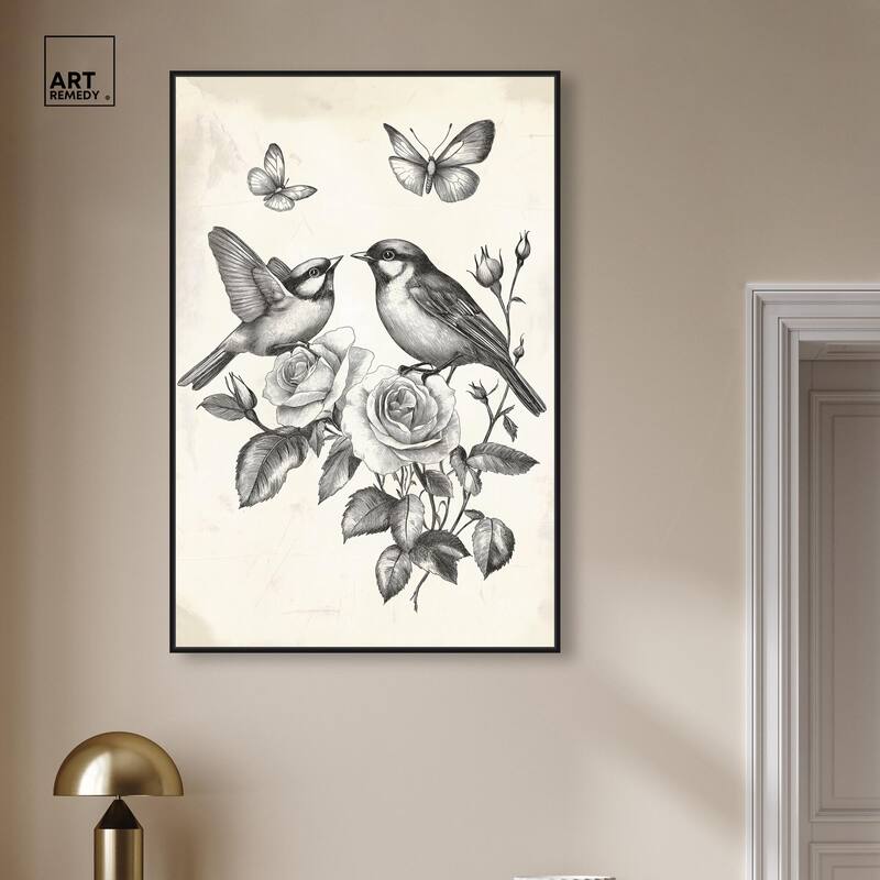 Perched Pair II Canvas by Art Remedy