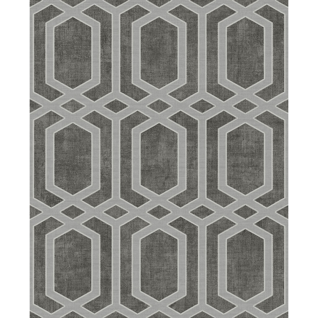 Seabrook Designs Wynne Geo Lattice Unpasted Wallpaper