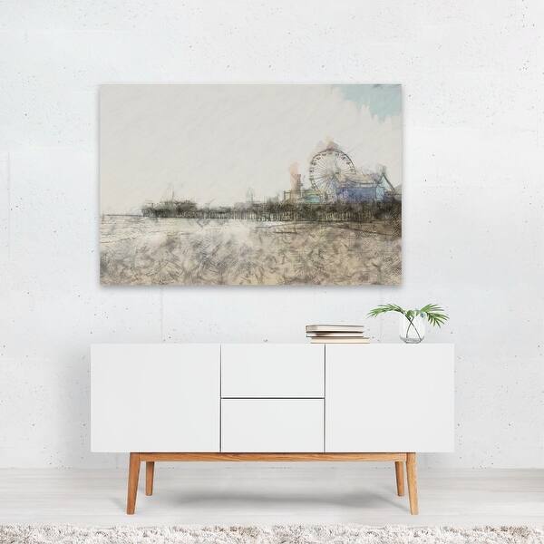 Santa Monica Pier Santa Monica Unframed Wall Art Print Poster Overstock 31896944