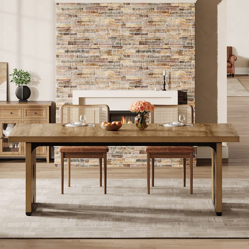 71" Dining Table Large Kitchen Table with Unique Heavy Duty Legs