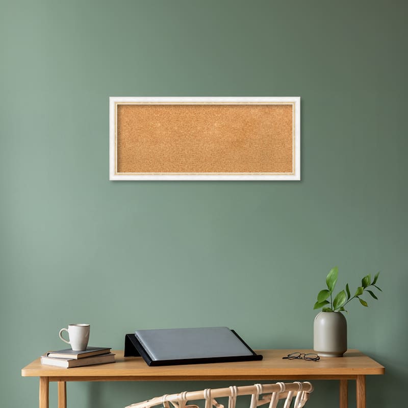 Morgan Wood Framed Natural Corkboard Bulletin Board