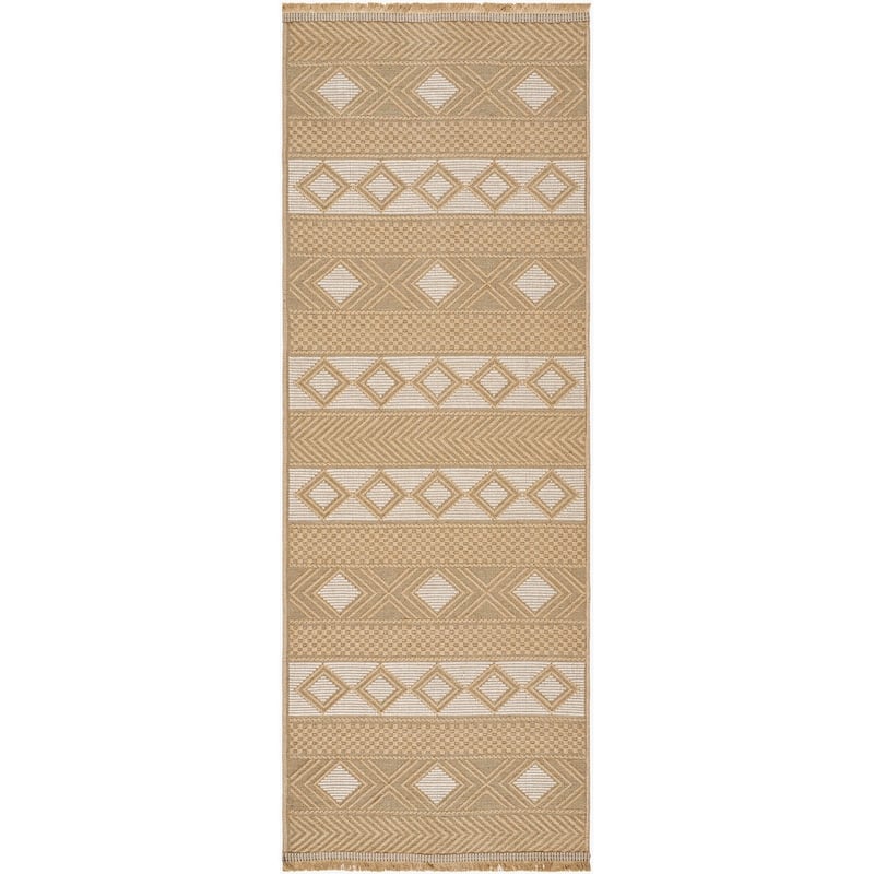 Livabliss Country Mystery Tribal Washable Area Rug - 2'7" x 7'3" - Tan/Cream