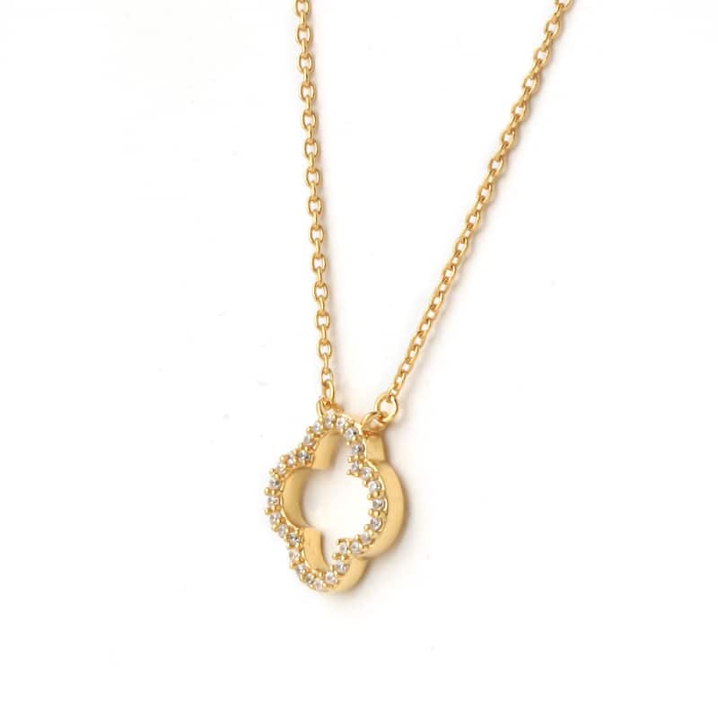 1/10ct Diamond Geometric Pendant Necklace in Silver for Women