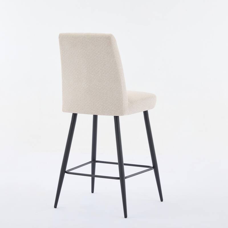 GDFStudio - Marston Contemporary Velvet Bar Chair Set for Kitchen and Restaurant Counters