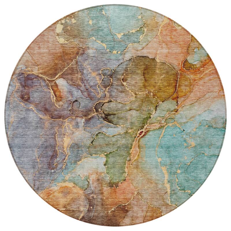 HomeRoots Abstract Transitional Rectangle Outdoor Rug