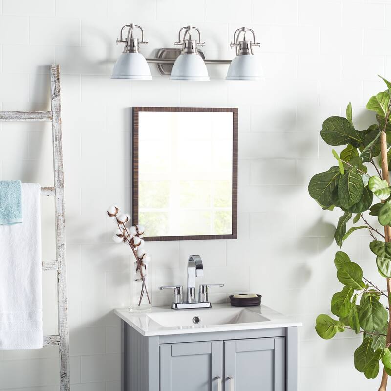 SAFAVIEH Lighting Aigerim 3-Light Led Bathroom Sconce - 24.3"x7.5"x8.5" - 24Wx8Dx9H