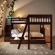 preview thumbnail 2 of 12, L-Shaped Twin over Full Bunk Bed With 3 Drawers,Ladder and Staircase for family