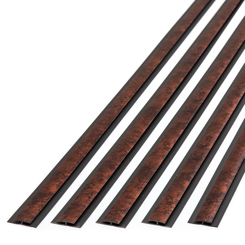 FASÄDE 47 in. Decorative Vinyl Divider Trim Moonstone Copper (5 Pack) - 5 Pack - 5 Pack