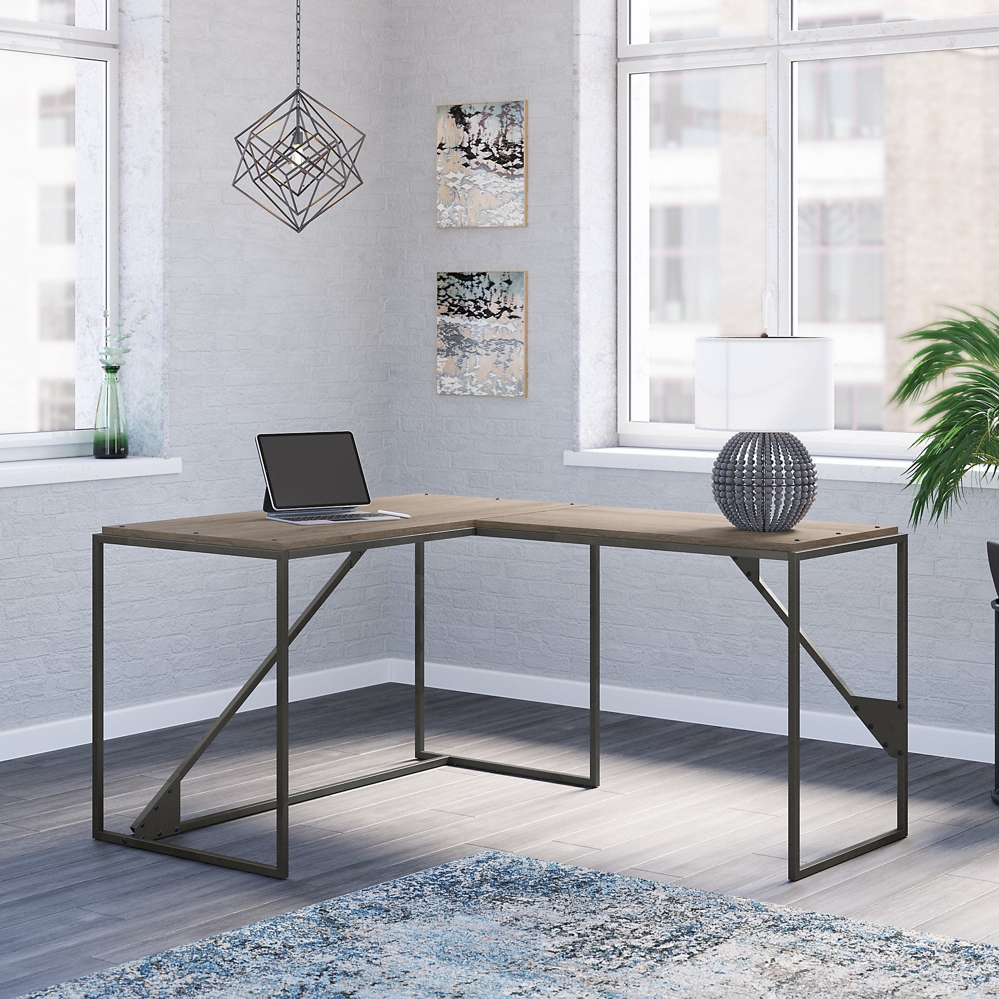 Bush furniture shop refinery industrial desk