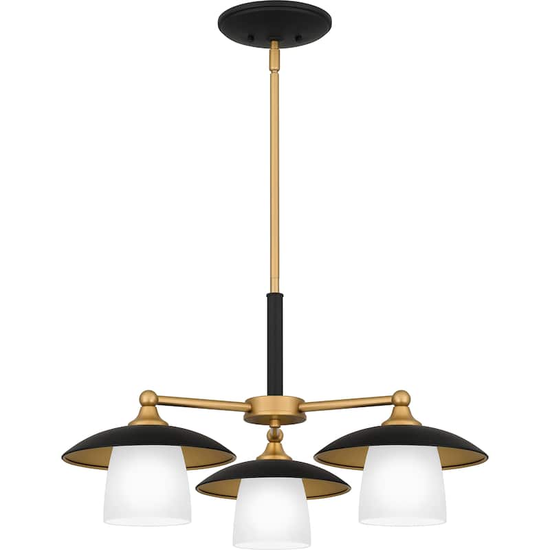 Fayette 3-Light Earth Black Chandelier - Earth Black