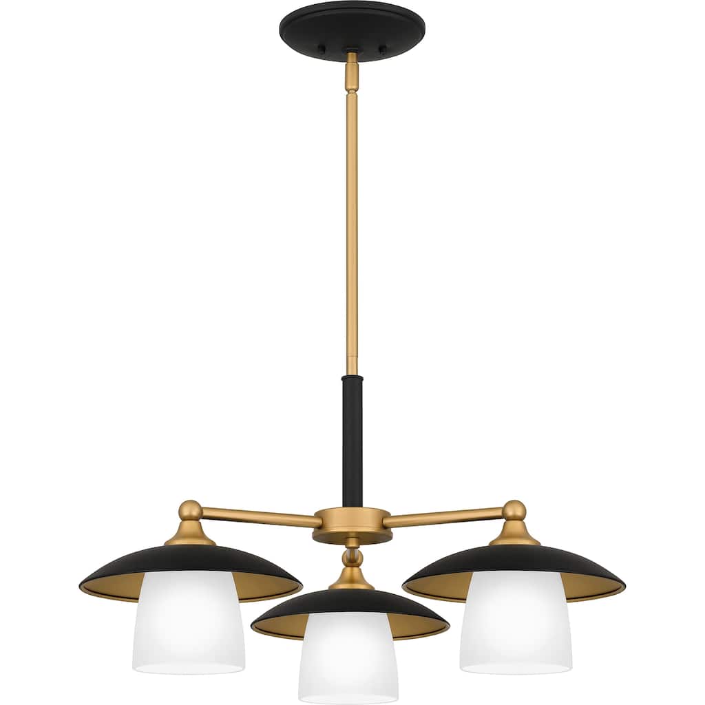 Fayette 3-Light Earth Black Chandelier - Earth Black