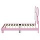 preview thumbnail 16 of 15, Upholstered Platform Bed with Cartoon Ears Shaped Headboard and LED